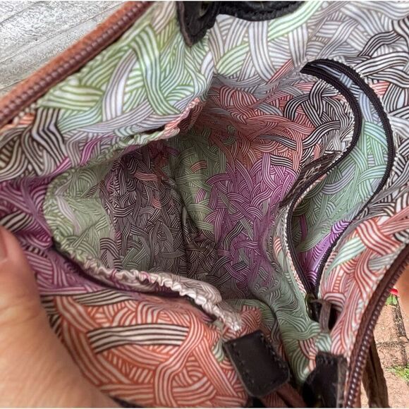 The Sak espresso brown leather crossbody. - Picture 5 of 9